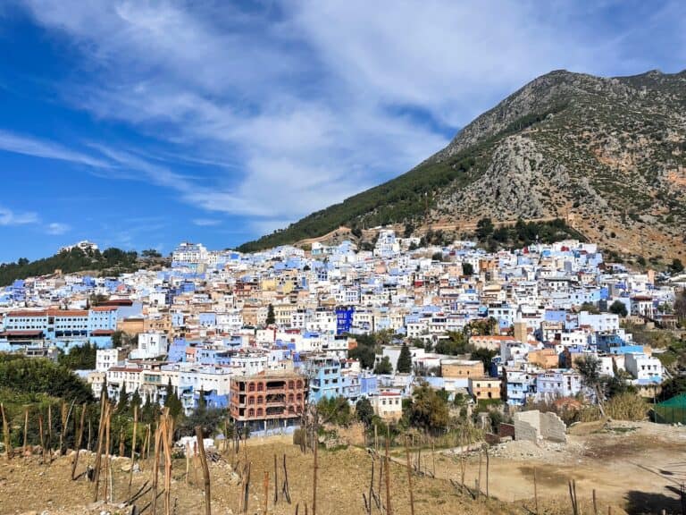 Panoramisch uitzichtpunt Chefchaouen, Marokko
