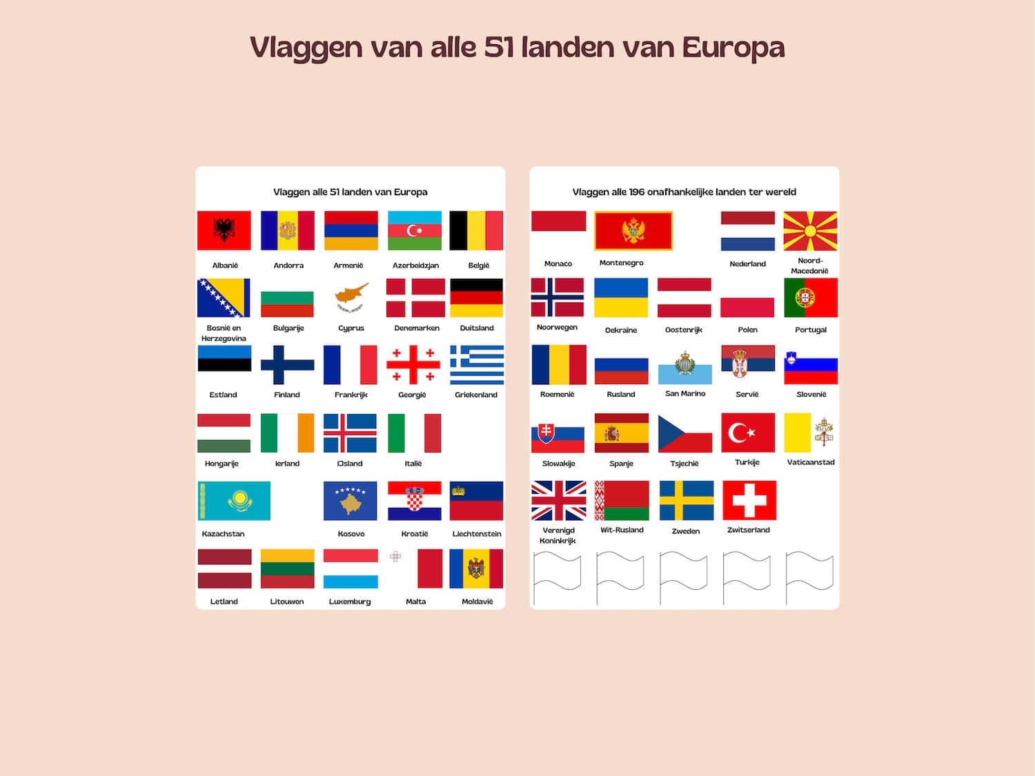 Vlaggen Printable Europa Journal Bucketlist Toerist