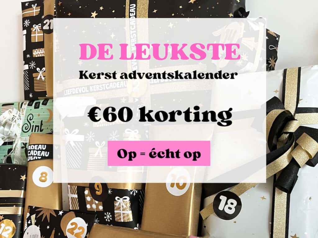 Kerst adventskalender 2025 - €60 korting op = op